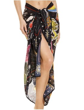 Пляжное парео Agua Bendita 12306 MARINE EMBELLISHED, Цвет: черный, Размеры: UN