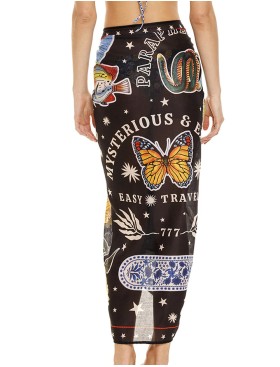 Пляжное парео Agua Bendita 12306 MARINE EMBELLISHED, Цвет: черный, Размеры: UN, изображение 2