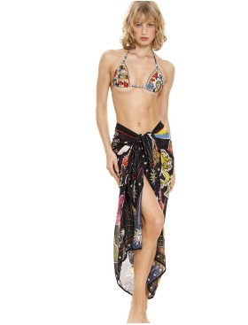 Пляжное парео Agua Bendita 12306 MARINE EMBELLISHED, Цвет: черный, Размеры: UN, изображение 3