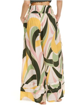 Широкие брюки из хлопка Agua Bendita 12803 TATUM VITREO, Цвет: белый, Размеры: L, изображение 3