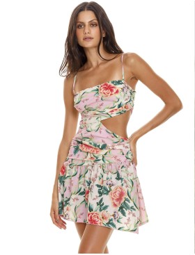 Платье с цветочным принтом Agua Bendita 13164 CADE KORIN, Цвет: розовый, Размеры: L, изображение 3