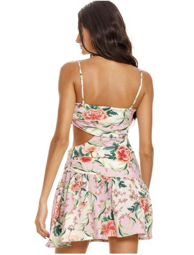 Платье с цветочным принтом Agua Bendita 13164 CADE KORIN, Цвет: розовый, Размеры: L, изображение 4