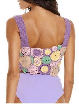 Ажурный топ Agua Bendita 13168 TANIT KORIN, Цвет: сиреневый, Размеры: L, изображение 3