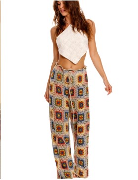 Ажурные пляжные брюки Agua Bendita 15191 ROOTS HARVEST, Цвет: белый, Размеры: M, изображение 2