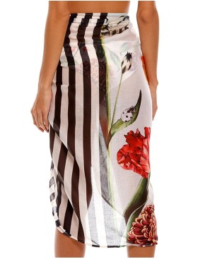 Пляжное парео Agua Bendita 7627 MARINE BLARE, Цвет: черно-белый, Размеры: UN, изображение 2