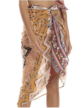 Пляжное парео Agua Bendita 8487 MARINE KEZIA, Цвет: коричневый, Размеры: UN