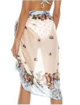 Пляжное парео Agua Bendita 8701 MARINE VARENNA, Цвет: голубой, Размеры: UN, изображение 2