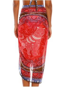 Пляжное парео Agua Bendita 9027 MARINE ANTIQ, Цвет: красный, Размеры: UN, изображение 2