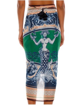 Пляжное парео Agua Bendita 9304 MARINE CARDUMEN, Цвет: синий, Размеры: UN, изображение 2