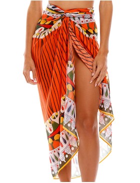 Пляжное парео Agua Bendita 9343 MARINE MENFIS, Цвет: оранжевый, Размеры: UN