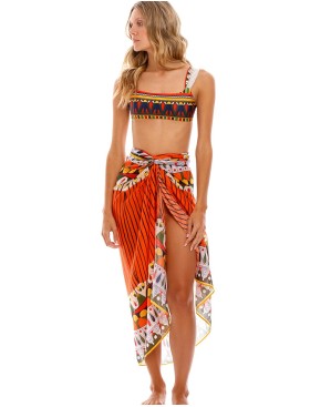 Пляжное парео Agua Bendita 9343 MARINE MENFIS, Цвет: оранжевый, Размеры: UN, изображение 3