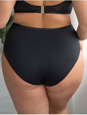 Высокие плавки Kris Line TROPEA briefs high waist, Цвет: черный+белый, Размеры: 2XL, изображение 2