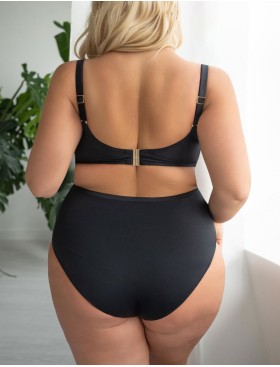 Высокие плавки Kris Line TROPEA briefs high waist, Цвет: черный+белый, Размеры: 2XL, изображение 5