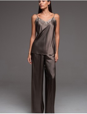 Шёлковый комплект-тройка Mia-Amore AISHA 4315, Цвет: шоколад, Размеры: 5XL, изображение 2