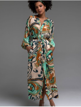 Длинная рубашка-халат Mia-Amore CAPRI 4560, Цвет: мультицвет, Размеры: M