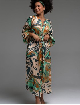 Длинная рубашка-халат Mia-Amore CAPRI 4560, Цвет: мультицвет, Размеры: M, изображение 4