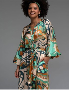 Длинная рубашка-халат Mia-Amore CAPRI 4560, Цвет: мультицвет, Размеры: M, изображение 2