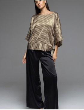 Атласный брючный комплект Mia-Amore INNA 7525, Цвет: мультколор, Размеры: XL, изображение 2