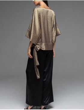 Атласный брючный комплект Mia-Amore INNA 7525, Цвет: мультколор, Размеры: XL, изображение 3