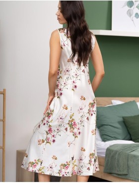 Длинная сорочка из шёлка Mia-Amore VIKKI 4628, Цвет: молочный, Размеры: 3XL, изображение 2