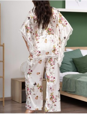 Шёлковый комплект-тройка Mia-Amore VIKKI 4636, Цвет: молочный, Размеры: 3XL, изображение 3