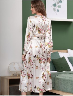 Длинный запашной халат Mia-Amore VIKKI 4639, Цвет: молочный, Размеры: L/XL, изображение 2