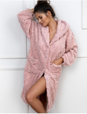 Домашний халат на пуговицах Sensis BETHANY, Цвет: розовый, Размеры: S/M