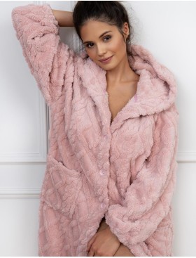 Домашний халат на пуговицах Sensis BETHANY, Цвет: розовый, Размеры: S/M, изображение 2