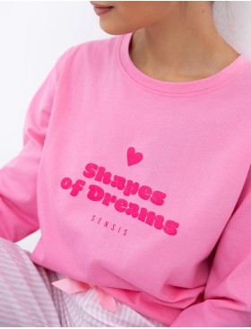 Хлопковая пижама с брюками Sensis MALAYA, Цвет: розовый, Размеры: L, изображение 4