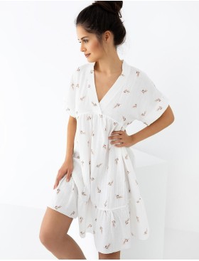 Ночная сорочка из хлопка Sensis NASTIA, Цвет: белый, Размеры: S