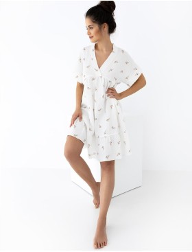 Ночная сорочка из хлопка Sensis NASTIA, Цвет: белый, Размеры: S, изображение 3