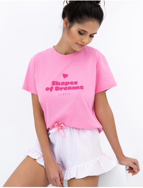 Женская пижама из хлопка Sensis PROMISE, Цвет: розовый, Размеры: L