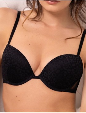 Комплект Sielei ANIMALIER 77347 пуш-ап + бразилиана nero, Цвет: nero (черный), Размеры: 70B, изображение 3