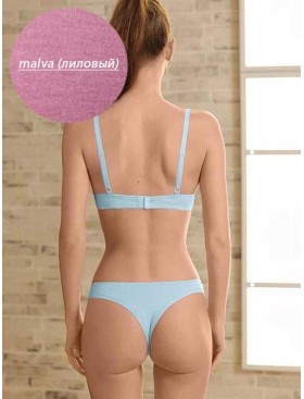 Комплект Sielei HAPPY COLORS 14567 балконет + бразилиана malva, Цвет: malva (лиловый), Размеры: 80B, изображение 2