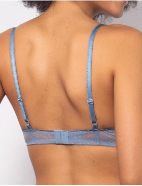 Комплект Sielei LACE PLUMETIS 77405 мягкая чашка + слипы denim, Цвет: denim (джинсовый), Размеры: 95C, изображение 4