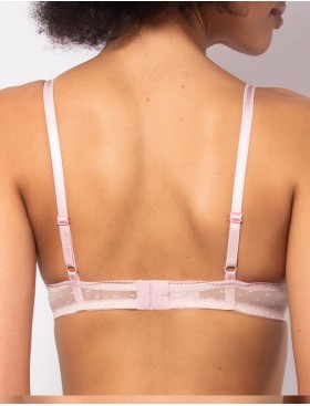 Комплект Sielei LACE PLUMETIS 77427 балконет + бразилиана cipria, Цвет: cipria (пудровый), Размеры: 75B, изображение 3