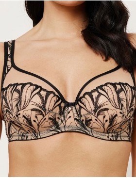 Бюстгальтер мягкий Subtille REBECCA BEIGE/BLACK soft full cup, Цвет: бежевый+черный, Размеры: 75D