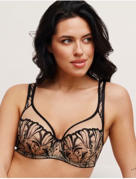 Бюстгальтер мягкий Subtille REBECCA BEIGE/BLACK soft full cup, Цвет: бежевый+черный, Размеры: 75D, изображение 3
