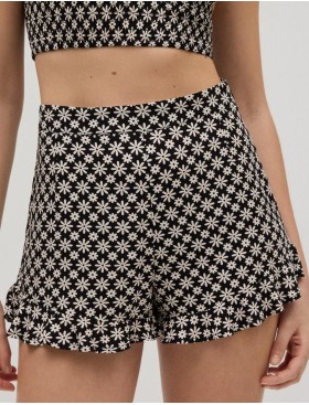 Шорты пляжные Ysabel Mora ISLA DE SAL 86109, Цвет: чёрный/белый, Размеры: S