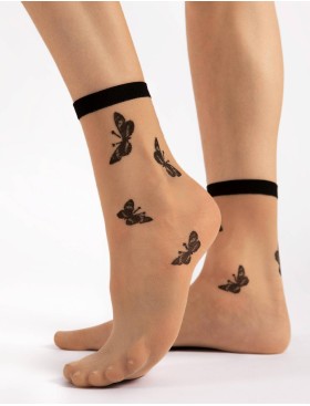 Носки женские Fiore 1166/G SUMMER 15 den телесный/чёрный, Цвет: телесный/чёрный, Размеры: UN