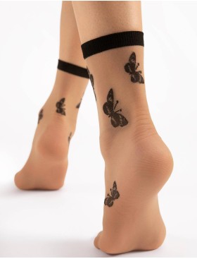 Носки женские Fiore 1166/G SUMMER 15 den телесный/чёрный, Цвет: телесный/чёрный, Размеры: UN, изображение 2