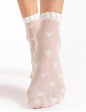 Полупрозрачные носки Fiore 1189/G KOKORO 20 den белый, Цвет: белый, Размеры: UN, изображение 2