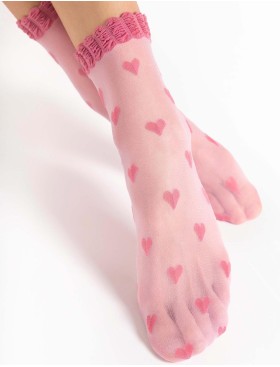 Полупрозрачные носки Fiore 1189/G KOKORO 20 den розовый, Цвет: розовый, Размеры: UN