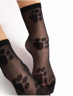 Носки с узором Fiore 1192/G PAWPAW 20 den чёрный, Цвет: чёрный, Размеры: UN, изображение 2
