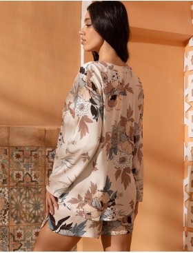 Комплект из рубашки и шорт Mia-Amore IVIAN 5424, Цвет: пудра, Размеры: 3XL, изображение 2