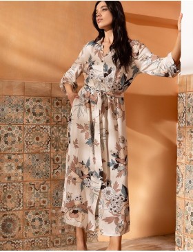 Рубашка-халат на пуговицах Mia-Amore IVIAN 5429, Цвет: пудра, Размеры: 3XL, изображение 4