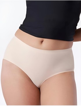 Высокие трусы слипы Julimex SIMPLE MAXI бежевый, Цвет: бежевый, Размеры: XL