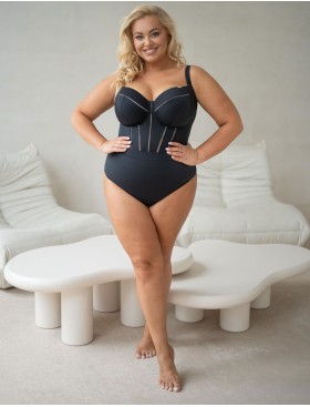 Купальник с коррекцией Kris Line SOLAR body soft full cup, Цвет: черный, Размеры: 70K, изображение 3