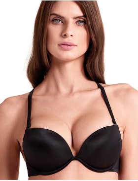 Бюстгальтер супер пуш-ап гель Lormar Double ULTRASHINE nero, Цвет: nero (черный), Размеры: 70B, изображение 4