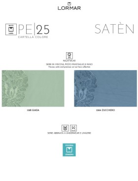 Пижама с шортами Lormar SATEN 651327CO giada, Цвет: giada (зеленый), Размеры: M, изображение 3